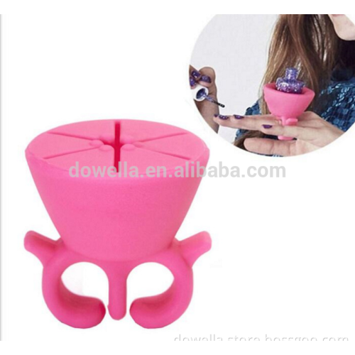 Silicone nail polish bottle holder